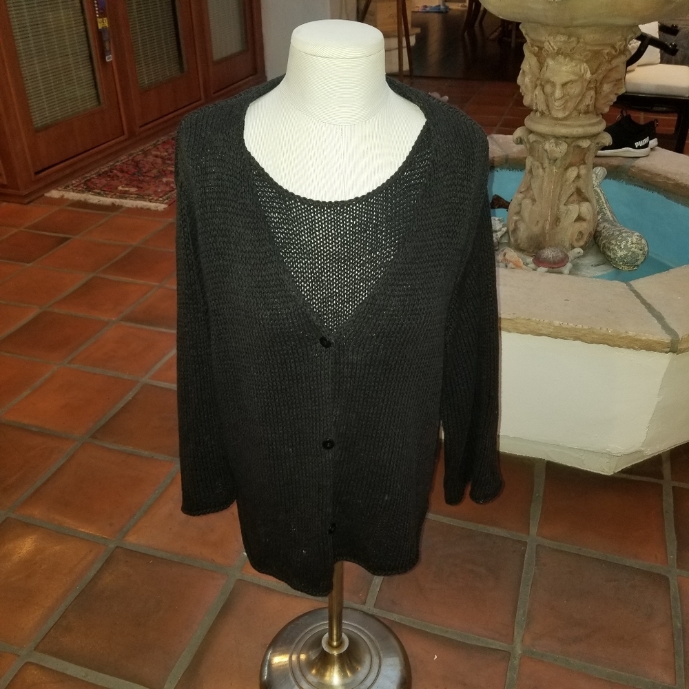 Eileen Fisher Top and Cardigan Set